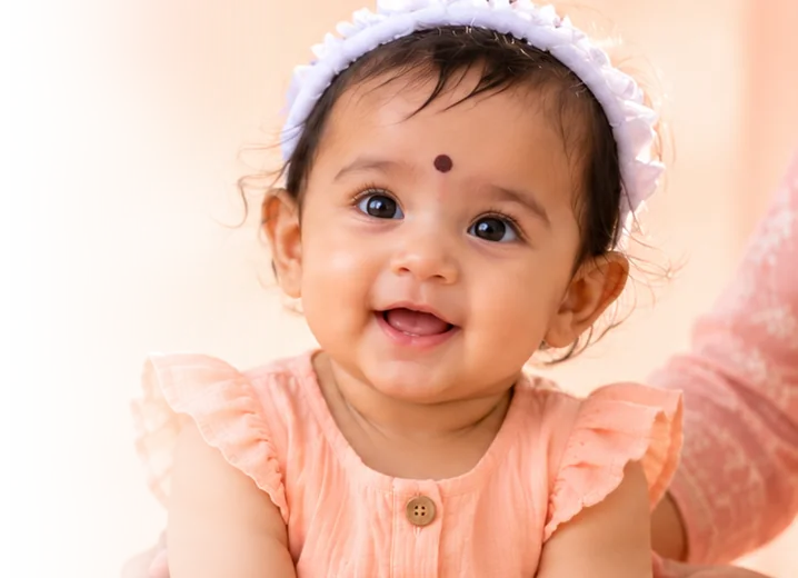 A smiling baby