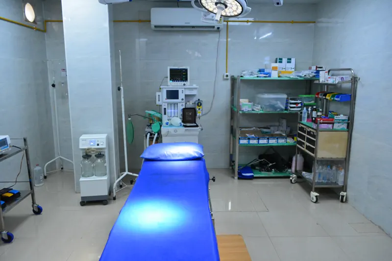 An operation theatre at Sri Sara Hospital